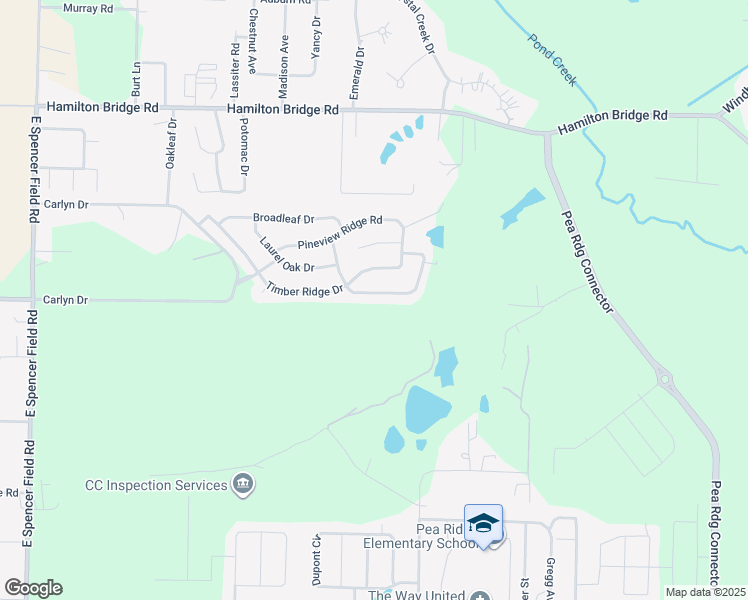map of restaurants, bars, coffee shops, grocery stores, and more near 5103 Brookside Drive in Pace