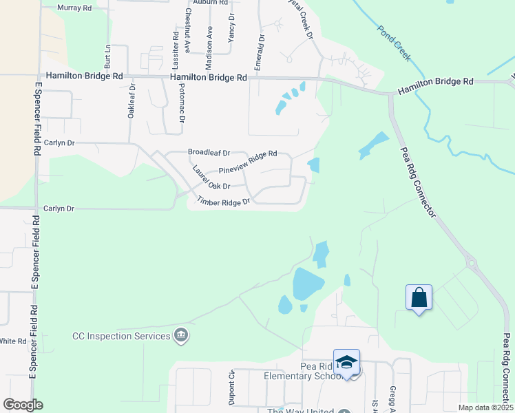 map of restaurants, bars, coffee shops, grocery stores, and more near 5121 Brookside Drive in Milton