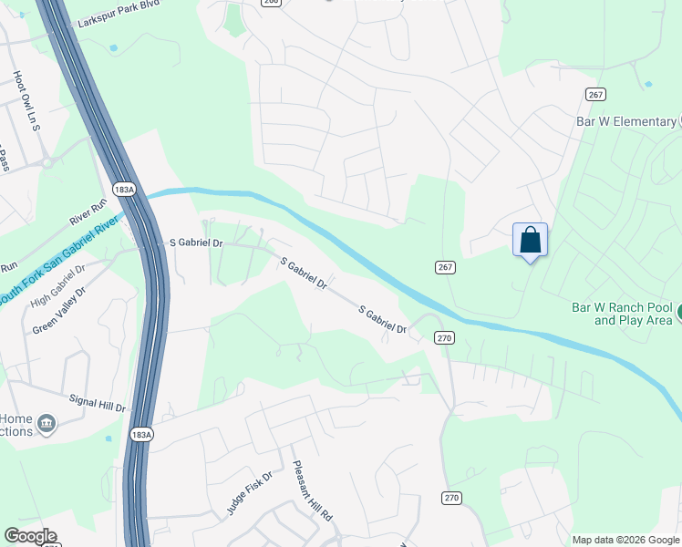 map of restaurants, bars, coffee shops, grocery stores, and more near 1001 South Gabriel Drive in Leander