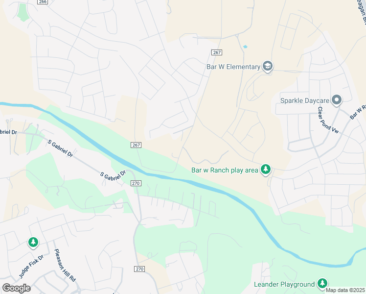 map of restaurants, bars, coffee shops, grocery stores, and more near 1501 County Road 267 in Georgetown