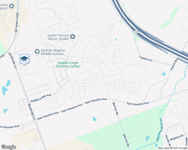 map of restaurants, bars, coffee shops, grocery stores, and more near 8116 Daisy Cutter Crossing in Georgetown