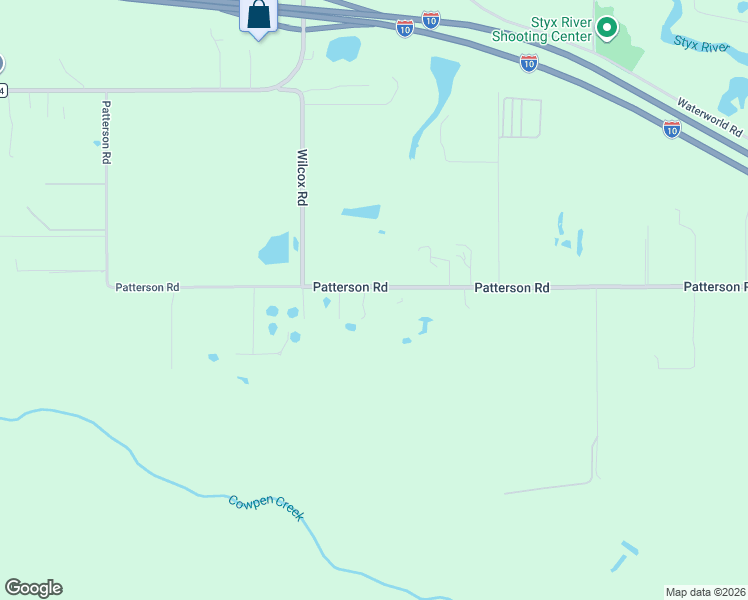 map of restaurants, bars, coffee shops, grocery stores, and more near 24220 Patterson Road in Robertsdale