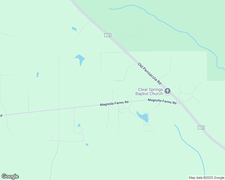 map of restaurants, bars, coffee shops, grocery stores, and more near James D Waters Road in Robertsdale
