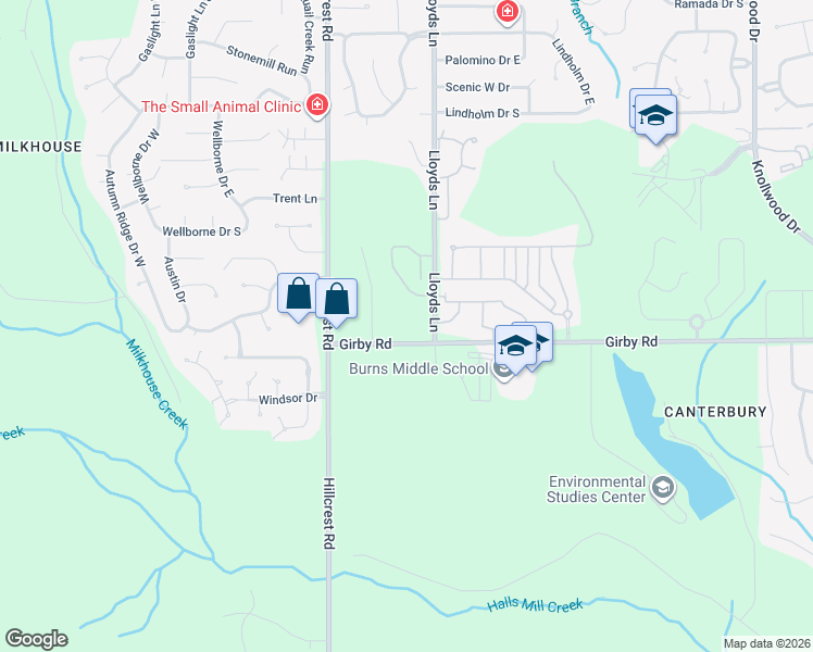 map of restaurants, bars, coffee shops, grocery stores, and more near 6224 Bryn Olyn Court in Mobile