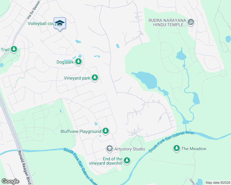 map of restaurants, bars, coffee shops, grocery stores, and more near 401 Ridge View Drive in Georgetown