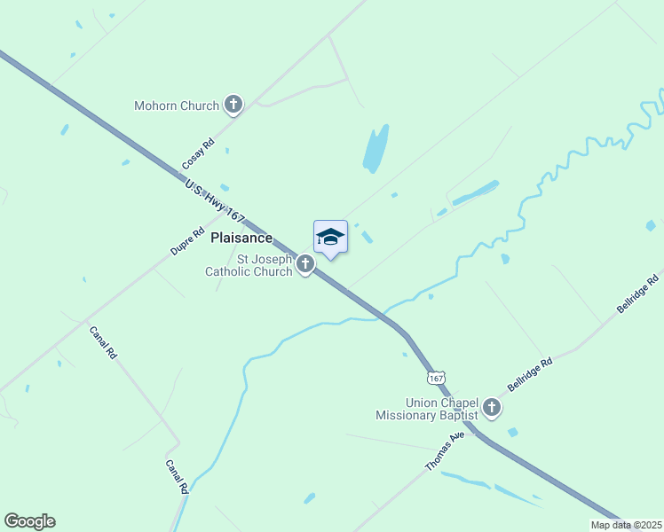 map of restaurants, bars, coffee shops, grocery stores, and more near 3264 U.S. 167 in Opelousas