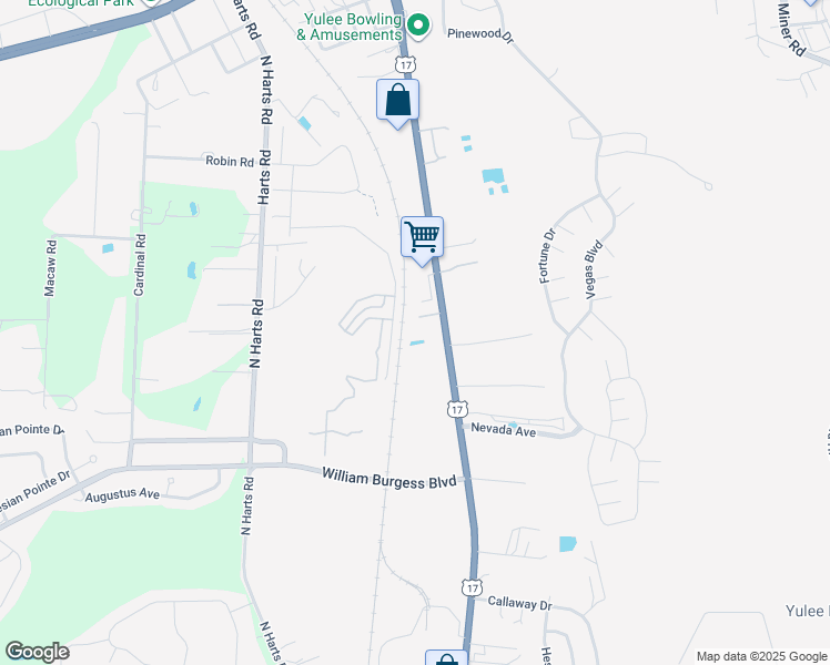 map of restaurants, bars, coffee shops, grocery stores, and more near 850683 Highway 17 in Yulee