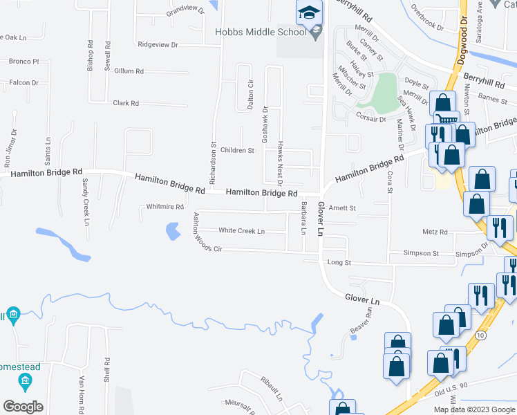 map of restaurants, bars, coffee shops, grocery stores, and more near 5931 Ashton Woods Circle in Milton