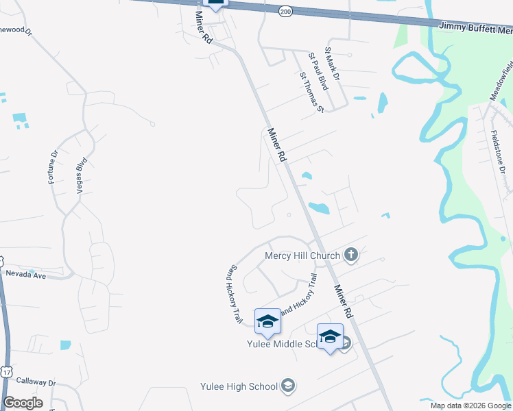 map of restaurants, bars, coffee shops, grocery stores, and more near 85537 Miner Road in Yulee