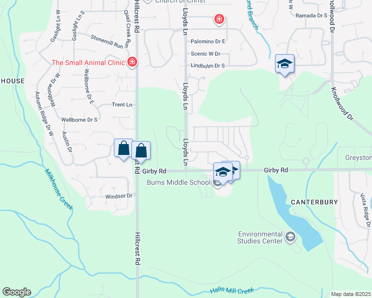 map of restaurants, bars, coffee shops, grocery stores, and more near 3320 Lloyds Lane in Mobile