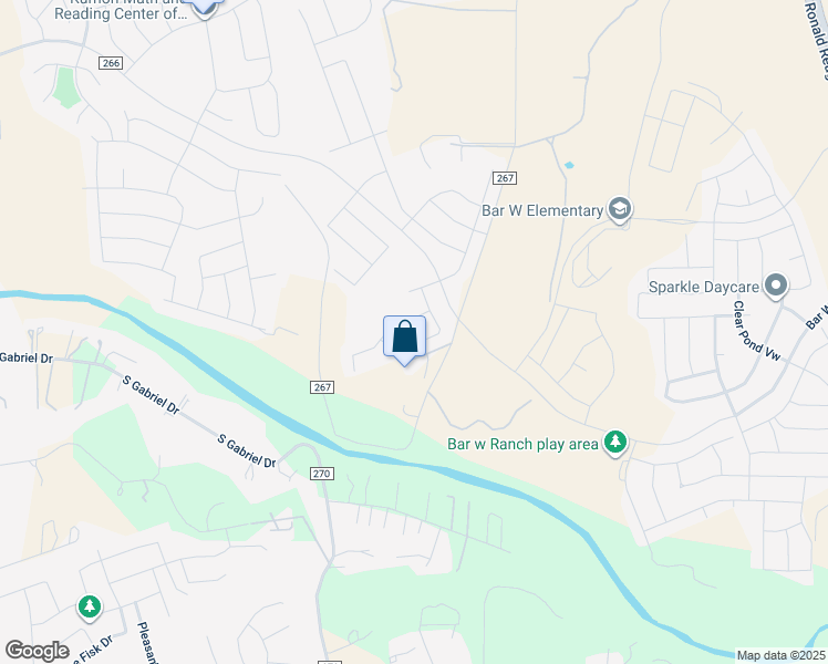 map of restaurants, bars, coffee shops, grocery stores, and more near 1454 County Road 267 in Georgetown