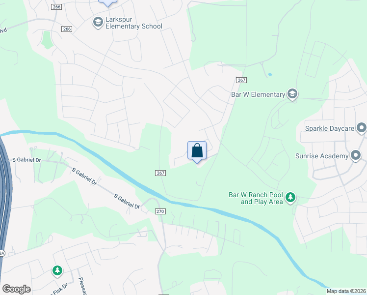 map of restaurants, bars, coffee shops, grocery stores, and more near 1454 County Road 267 in Georgetown