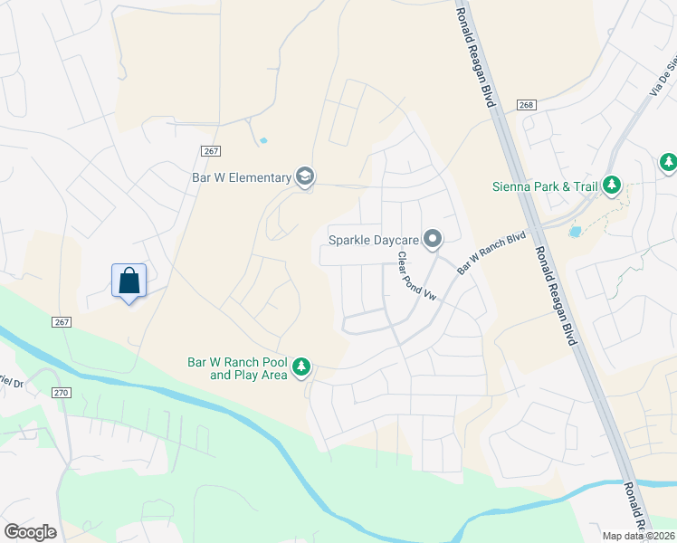 map of restaurants, bars, coffee shops, grocery stores, and more near Unnamed Road in Leander