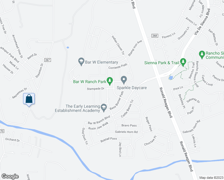 map of restaurants, bars, coffee shops, grocery stores, and more near 2325 Clear Pond View in Leander