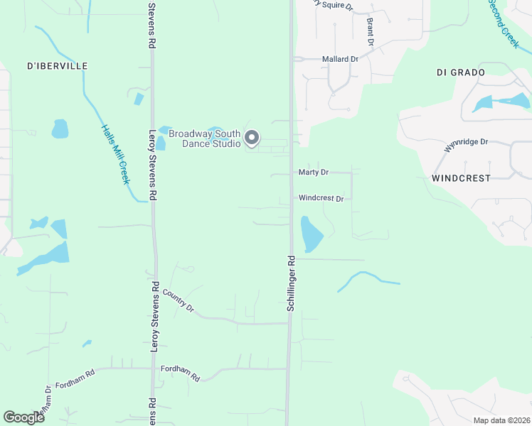 map of restaurants, bars, coffee shops, grocery stores, and more near 2880-2944 Schillinger Road South in Mobile