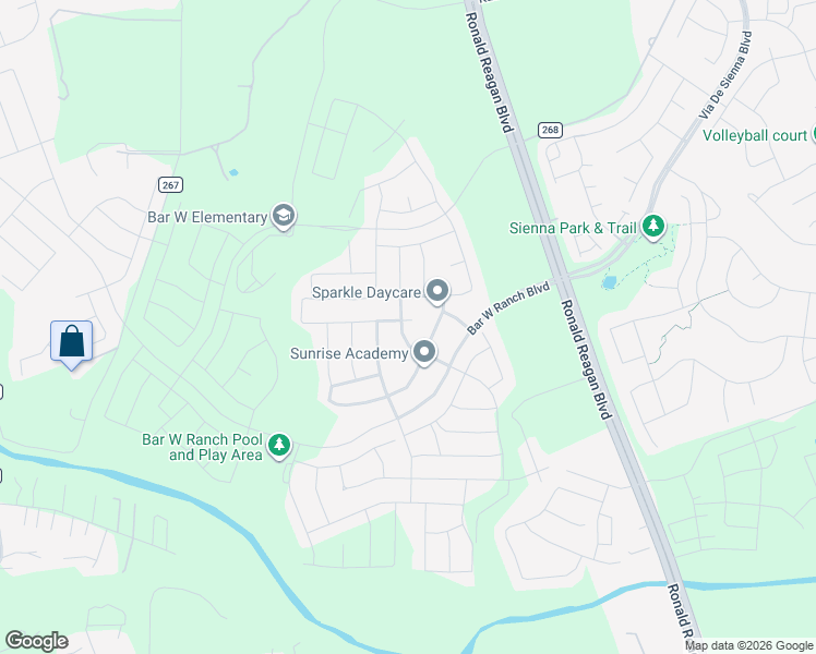 map of restaurants, bars, coffee shops, grocery stores, and more near 2400 Clear Pond View in Leander