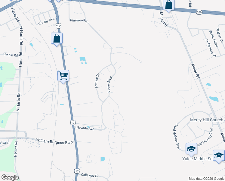 map of restaurants, bars, coffee shops, grocery stores, and more near 86037 Bellagio Court in Yulee