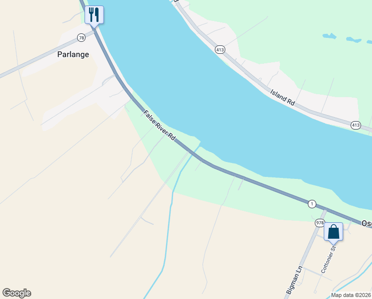 map of restaurants, bars, coffee shops, grocery stores, and more near 7739 False River Drive in Oscar