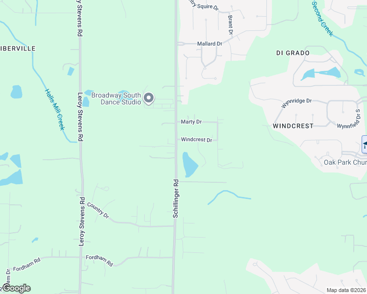 map of restaurants, bars, coffee shops, grocery stores, and more near 3371 Schillinger Road South in Mobile