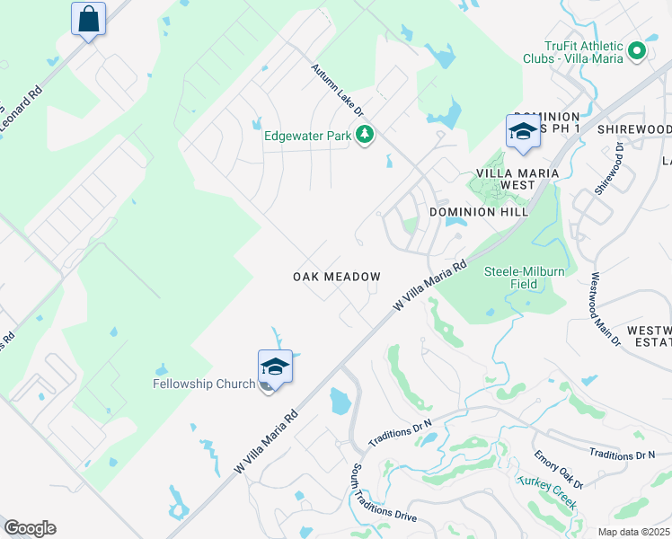 map of restaurants, bars, coffee shops, grocery stores, and more near 2711 Lynnwood Court in Bryan