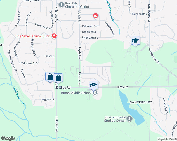 map of restaurants, bars, coffee shops, grocery stores, and more near 3359 Lace Bark Drive in Mobile
