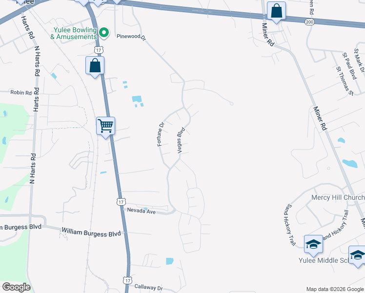 map of restaurants, bars, coffee shops, grocery stores, and more near 86020 Sands Way in Yulee