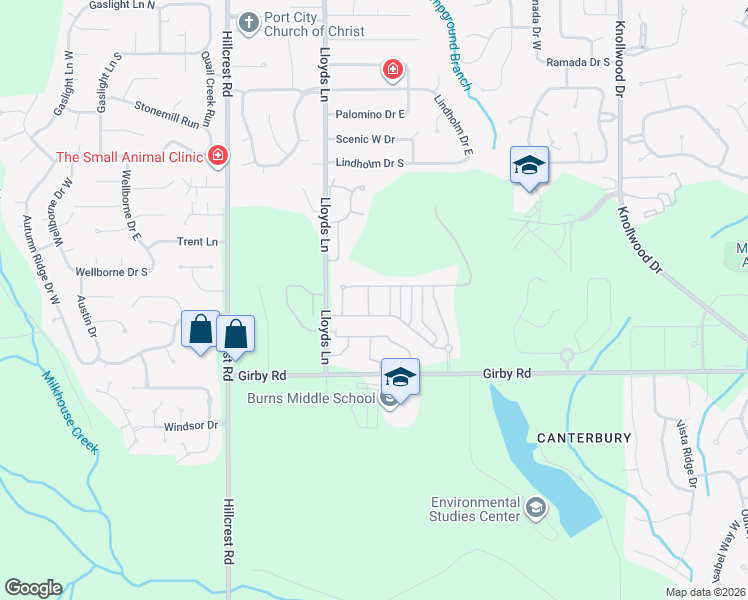 map of restaurants, bars, coffee shops, grocery stores, and more near 3359 Lace Bark Drive in Mobile