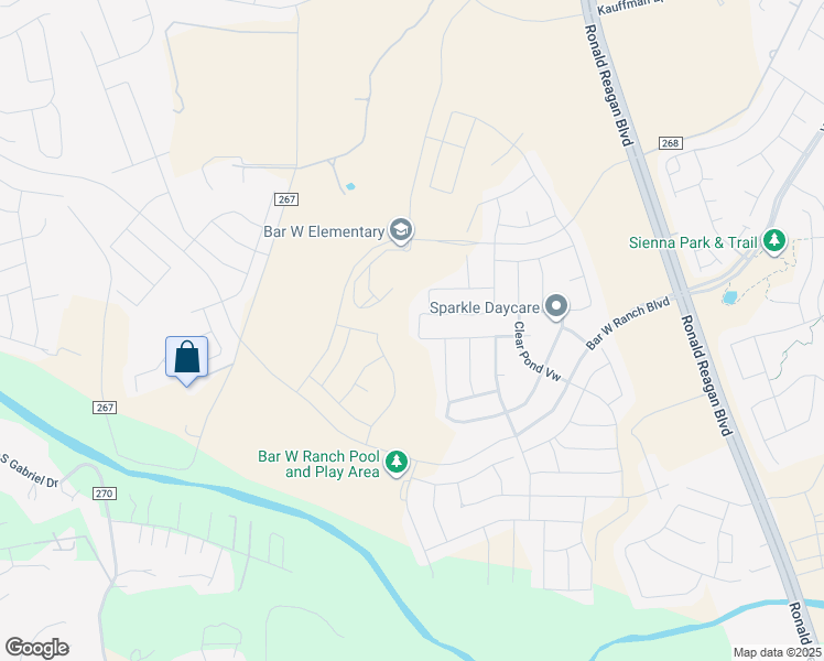 map of restaurants, bars, coffee shops, grocery stores, and more near Unnamed Road in Leander