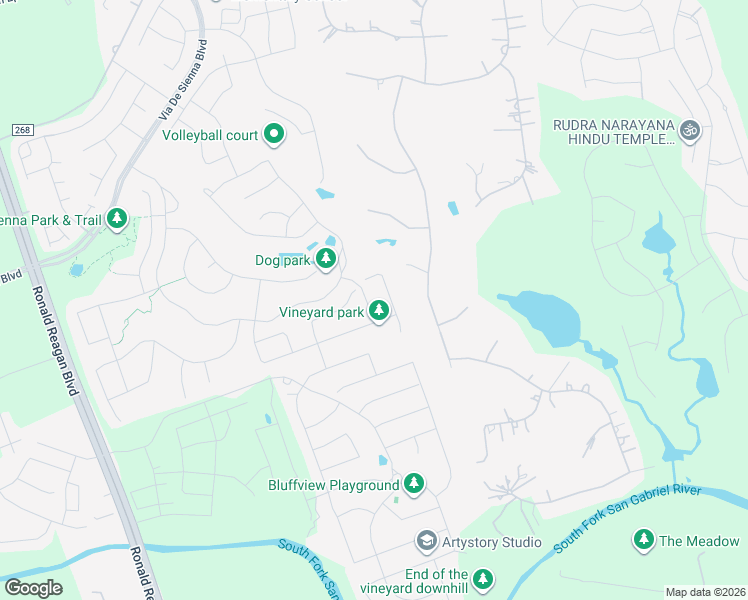map of restaurants, bars, coffee shops, grocery stores, and more near 117 Vino Rossi Road in Georgetown