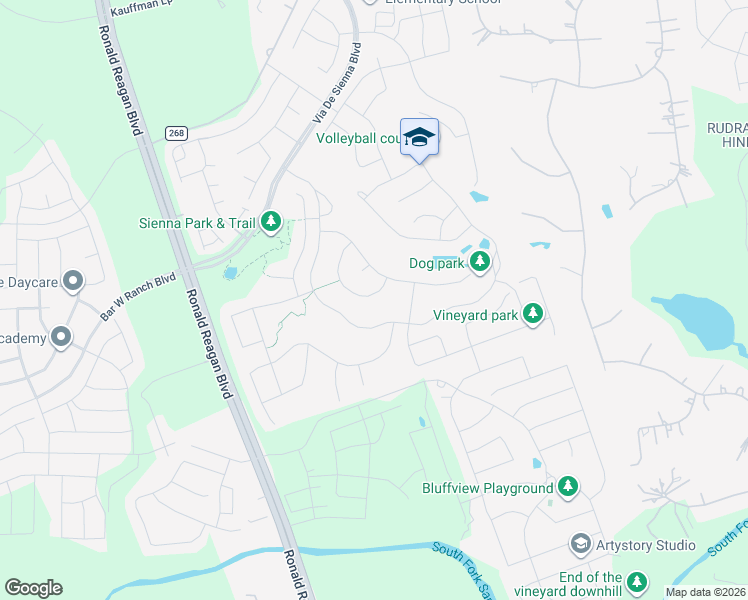 map of restaurants, bars, coffee shops, grocery stores, and more near 172 Catani Loop in Georgetown