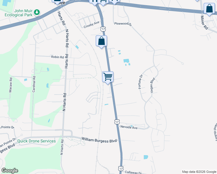 map of restaurants, bars, coffee shops, grocery stores, and more near 850709 U.S. 17 in Yulee