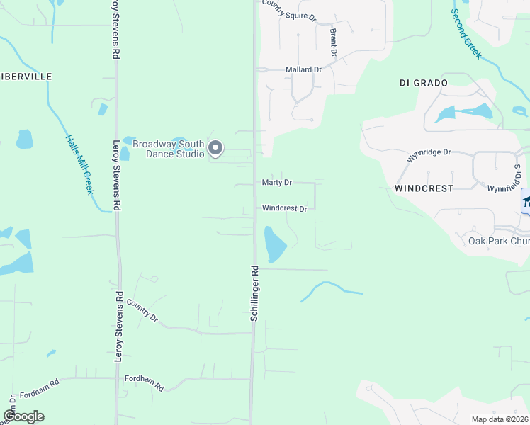 map of restaurants, bars, coffee shops, grocery stores, and more near 3371 Schillinger Road South in Mobile