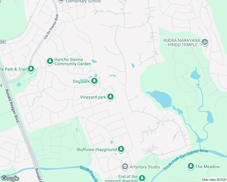 map of restaurants, bars, coffee shops, grocery stores, and more near 117 Vino Rossi Road in Georgetown