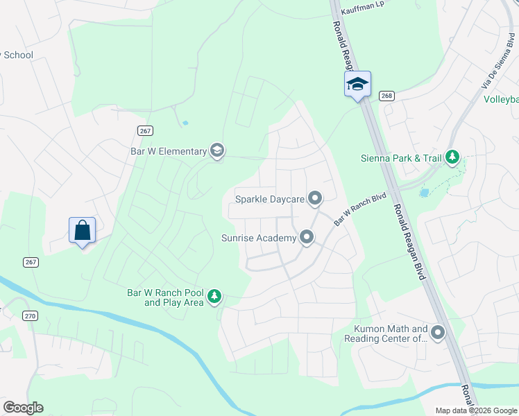 map of restaurants, bars, coffee shops, grocery stores, and more near 2221 Wild Stampede Drive in Leander