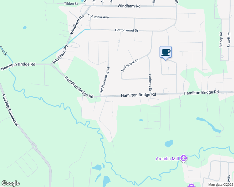map of restaurants, bars, coffee shops, grocery stores, and more near 5510 Hamilton Bridge Road in Milton
