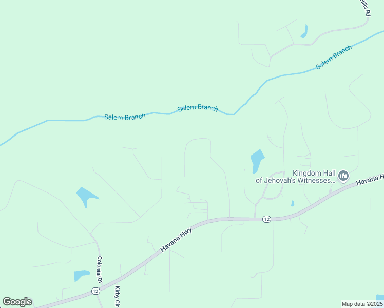 map of restaurants, bars, coffee shops, grocery stores, and more near 625 Green Oaks Road in Havana