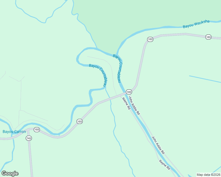 map of restaurants, bars, coffee shops, grocery stores, and more near 8896 Louisiana 103 in Washington