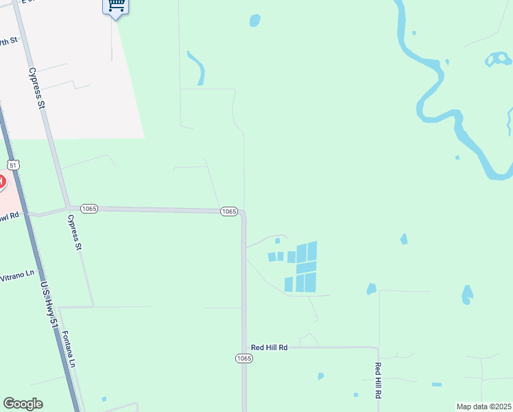 map of restaurants, bars, coffee shops, grocery stores, and more near 52520 Louisiana 1065 in Independence