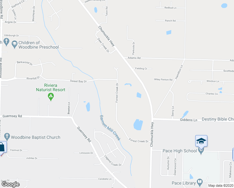 map of restaurants, bars, coffee shops, grocery stores, and more near 4376 Forest Creek Drive in Milton