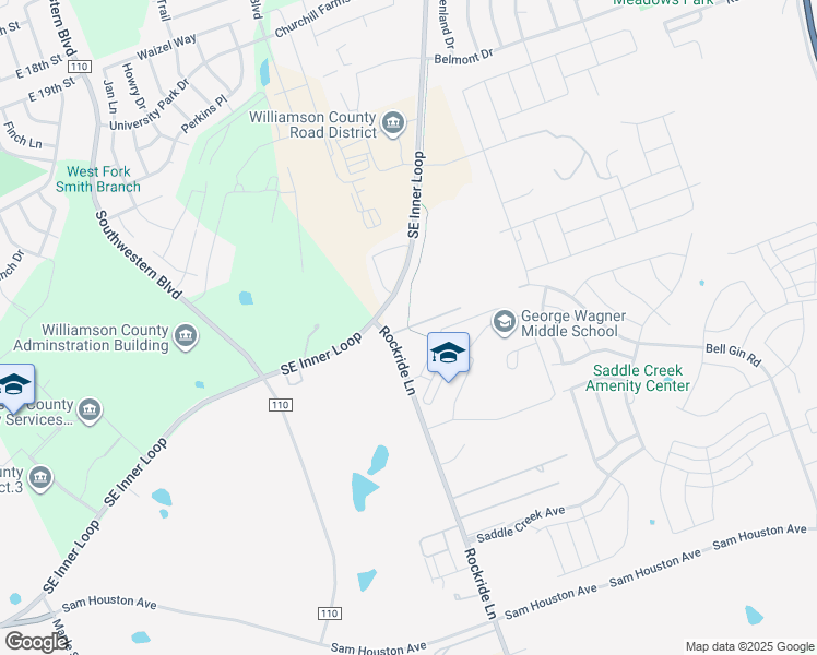 map of restaurants, bars, coffee shops, grocery stores, and more near 911 Carlson Cove in Georgetown