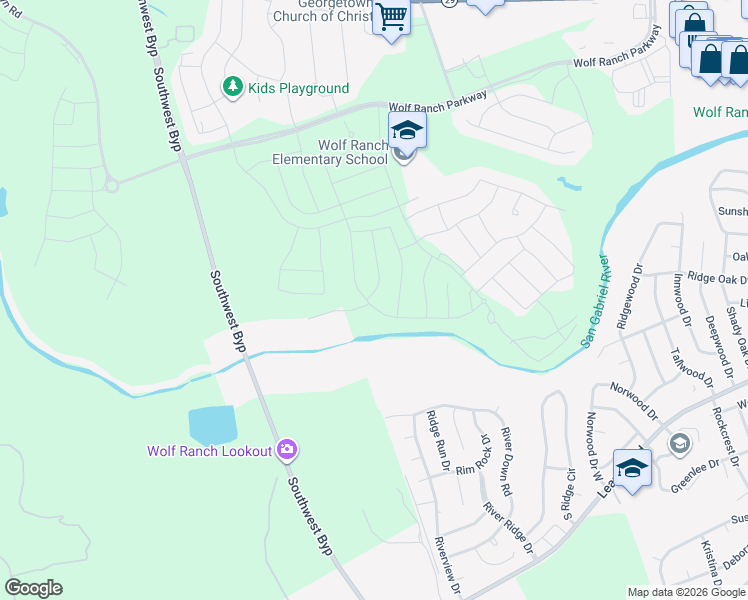 map of restaurants, bars, coffee shops, grocery stores, and more near 706 River Down Road in Georgetown