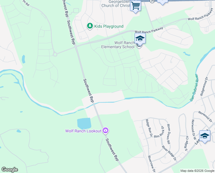 map of restaurants, bars, coffee shops, grocery stores, and more near 706 River Down Road in Georgetown