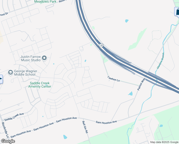 map of restaurants, bars, coffee shops, grocery stores, and more near 1500 Lawhon Lane in Georgetown