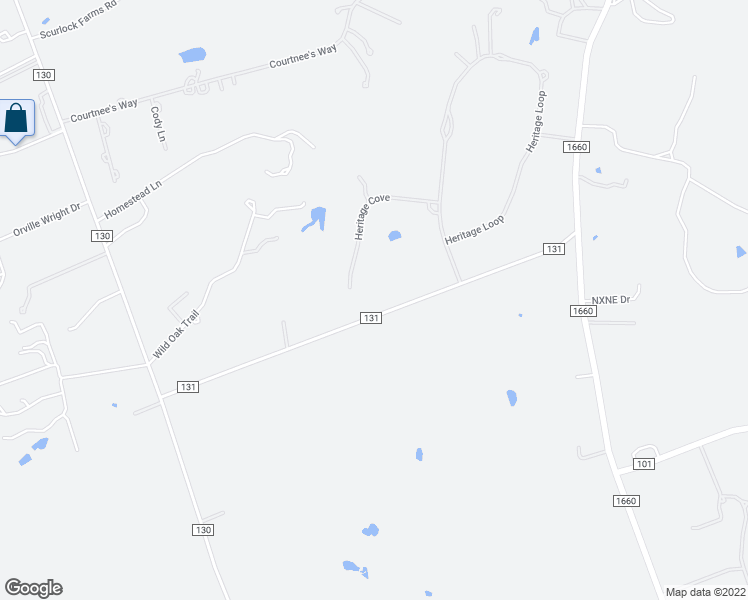 map of restaurants, bars, coffee shops, grocery stores, and more near 635 Heritage Cove in Hutto