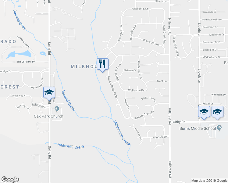 map of restaurants, bars, coffee shops, grocery stores, and more near 3155 Autumn Ridge Drive West in Mobile