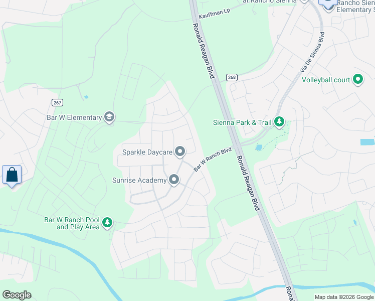 map of restaurants, bars, coffee shops, grocery stores, and more near 268 CR/267 Circle in Liberty Hill