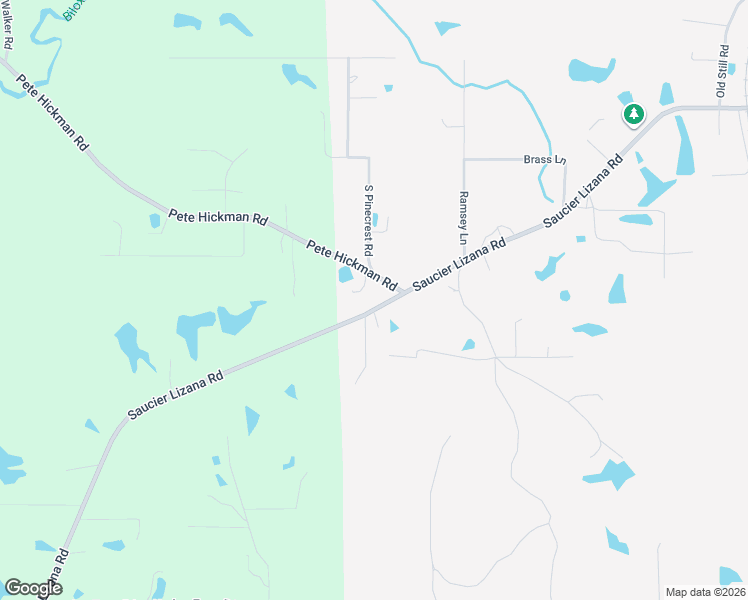 map of restaurants, bars, coffee shops, grocery stores, and more near 18553 Pete Hickman Road in Saucier
