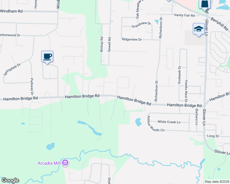 map of restaurants, bars, coffee shops, grocery stores, and more near 5112 Westport Drive in Milton
