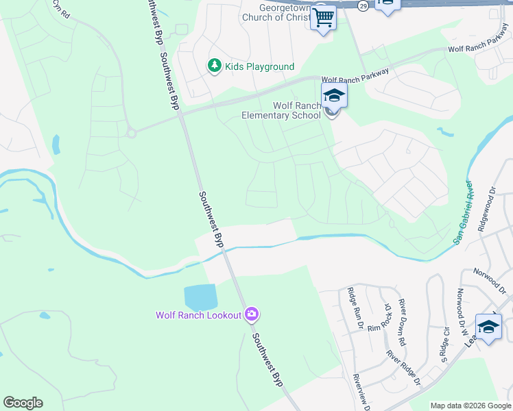 map of restaurants, bars, coffee shops, grocery stores, and more near 706 River Down Road in Georgetown