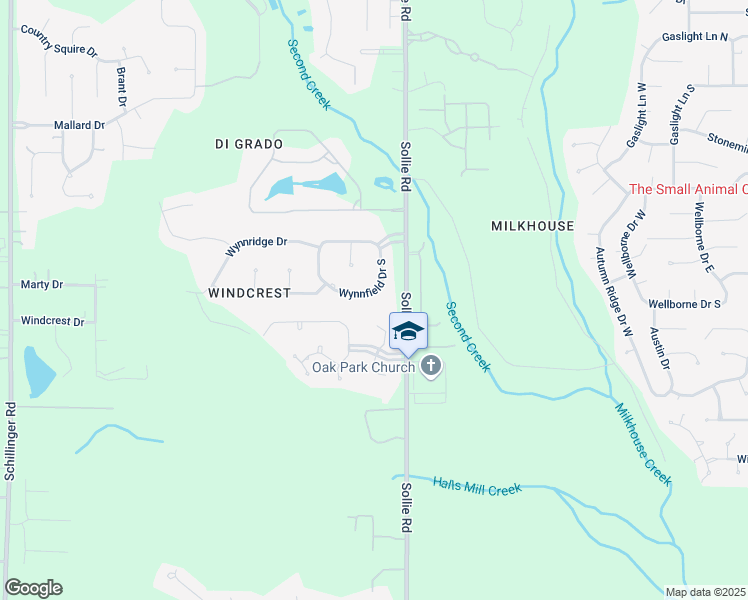 map of restaurants, bars, coffee shops, grocery stores, and more near 7113 Wynnfield Drive South in Mobile